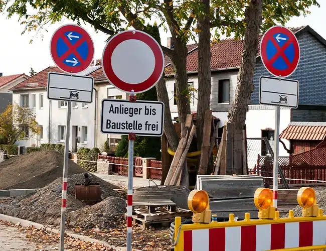 Parkplatz zu reservieren fuer den Umzug